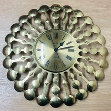 Vintage Acctim Sunburst Starburst Style Wall Clock Battery Operated