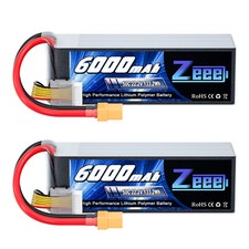 2x Zeee 6S 22.2V Lipo Battery