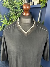 Vintage Ping Mens Short Sleeve V Neck Black Windbreaker Golf Size Medium