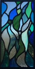 Stained Glass Window Panel Sea