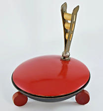 ANTIQUE ART DECO AUSTRIAN DRESSING TABLE FLAPJACK TOILET SET POWDER BOWL c1930