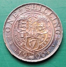 1900 Victoria silver shilling