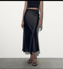 Zara MIDI Satin High Waist