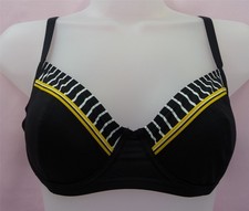 Triumph M2M CTOW Underwired Non Padded Bikini Top Black Stripe 34B