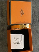 Hermes Clic Clac H Bracelet Orange / Gold