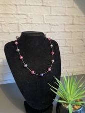 Elegant Illusion Necklace, 15 Coloured Pearls on 24ct Gold Plated Wire, Boxed