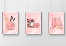 lipstick makeup fashion Print