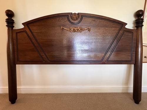 Vintage wooden headboard - wooden,