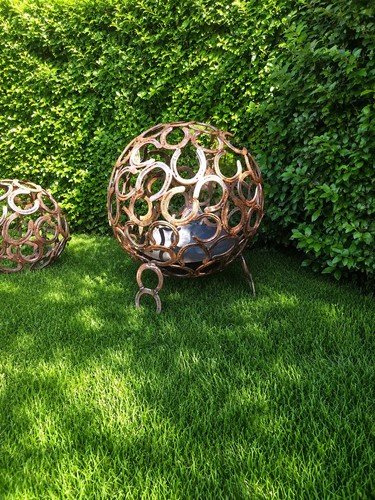 Horseshoe firepit globe - firepit,