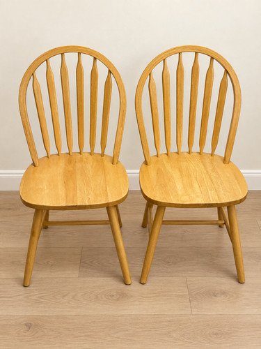 Pair vintage light wood - vintage,