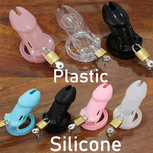 Plastic silicone male chastity - plastic/silicone,