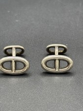 Hermes Cufflins Silver Amazing
