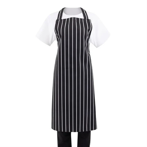 Black striped apron butchers - striped,