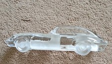Jaguar E-Type Glass Paperweight Vintage
