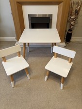 Kids Table and 2 Chairs Set - Child Craft Play Table, Drawing, Reading