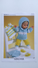 SIRDAR 3122 DOLL'S OUTFITS KNITTING PATTERN ♡