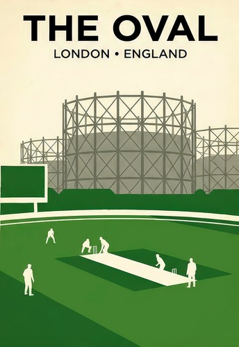 Sports poster the oval cricket - sports,