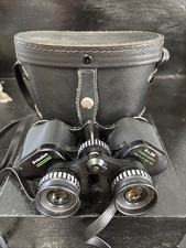 Vintage Pair Of Prinzlux 8 X 30 Binoculars In Leather Carry Case Working Order