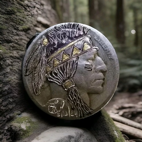 Hobo nickel hand carved - hobo,