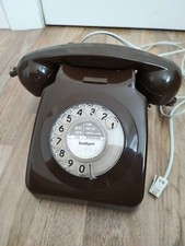 Old Rotary Dial Telephone 746 Brown BT/GPO Retro 1970's