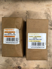 2x PERRY 46mm FENCE PANEL FIXING CLIPS TRELLIS GARDEN POST BRACKET PANEL £10+VAT