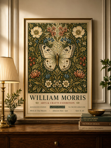 William morris print butterfly - william,