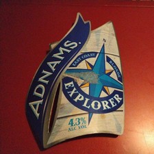 Adnams Brewery Explorer 4.3% East Coast Blonde Pump Clip Pub Bar Man Cave Ale