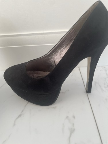 Faux suede heeled shoes size - faux, 6