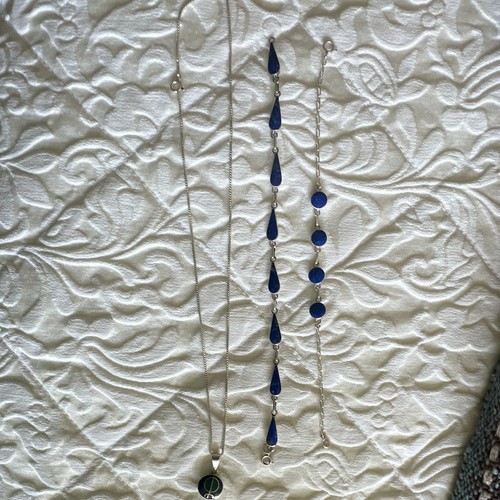 Silver and lapis - , stone