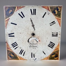 Rare c.18th Pollard Of Crediton Hand Painted Grandfather Clock Parts Restoration