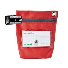 Versapak Secure Cash Bag Small 178 x 152 x 50mm Red - CCB0-RDS