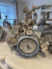 Lladro porcelain Mantle Clock
