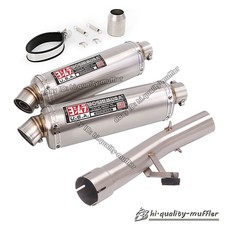 For Suzuki GSF Bandit 650 1250 Middle Exhaust Link Pipe + 51mm Muffler Tips