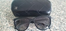 Chanel black frame polarized cat's eye sunglasses. 5341-H. With case.