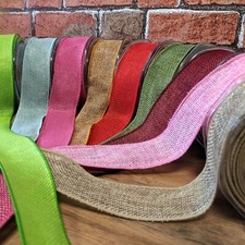 Real Wired Hessian Ribbon 38mm