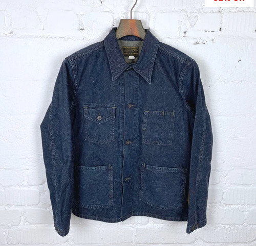 Rrl indigo denim work jacket - rrl,