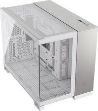 Corsair 2500X Micro ATX Dual Chamber PC Case White/Satin Grey Aluminum