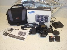 Samsung NX1000 Black Mirrorless Digital Camera 20.3MP Flash Case Extras Boxed