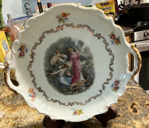 Bavarian china handled - handled, plate