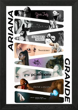 Ariana Grande Album Collage Framed Wall Art Poster Canvas Print Picture