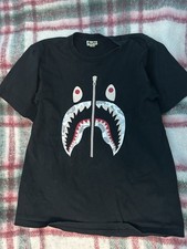 A Bathing Ape Men's T-Shirt BAPE Zip Up Shark Tshirt Size XL