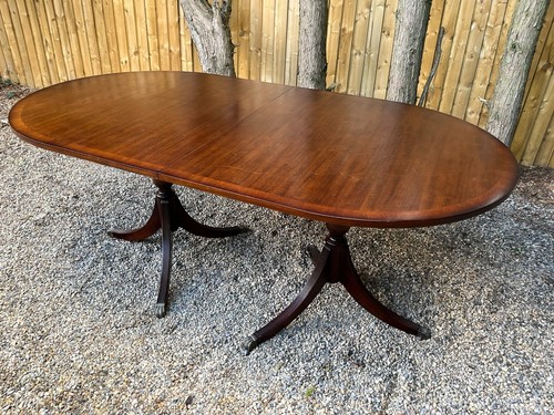 Vintage inlaid mahogany - , twin