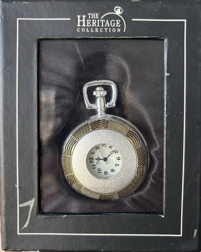 Silver plated pocket watch - silver,