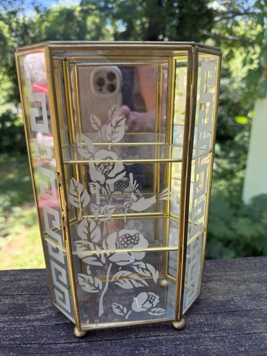 Vintage etched glass flowers - etched,