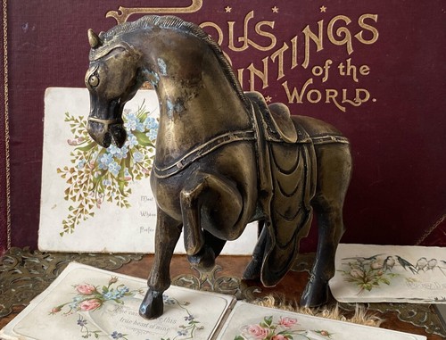 Unusual vintage heavy bronze