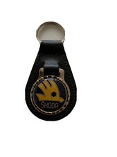 BLACK  LEATHER KEYRING/ FOB