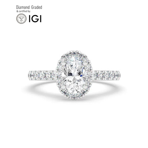 Oval diamond engagement ring - diamond,