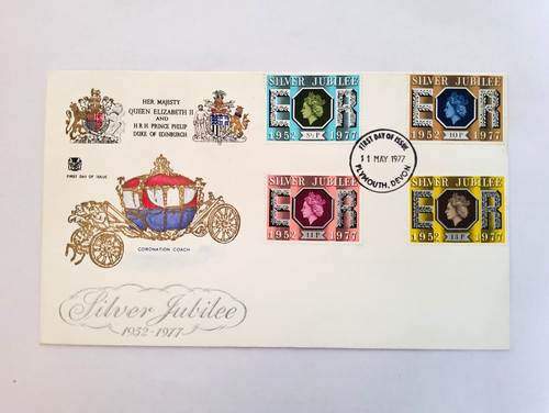 Silver jubilee fdc - jubilee, cover