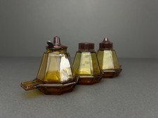 1920's Art Deco Amber Glass