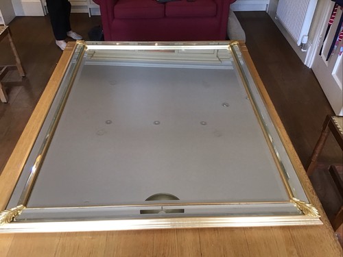 Large rectangular mirror gold - mirror:,